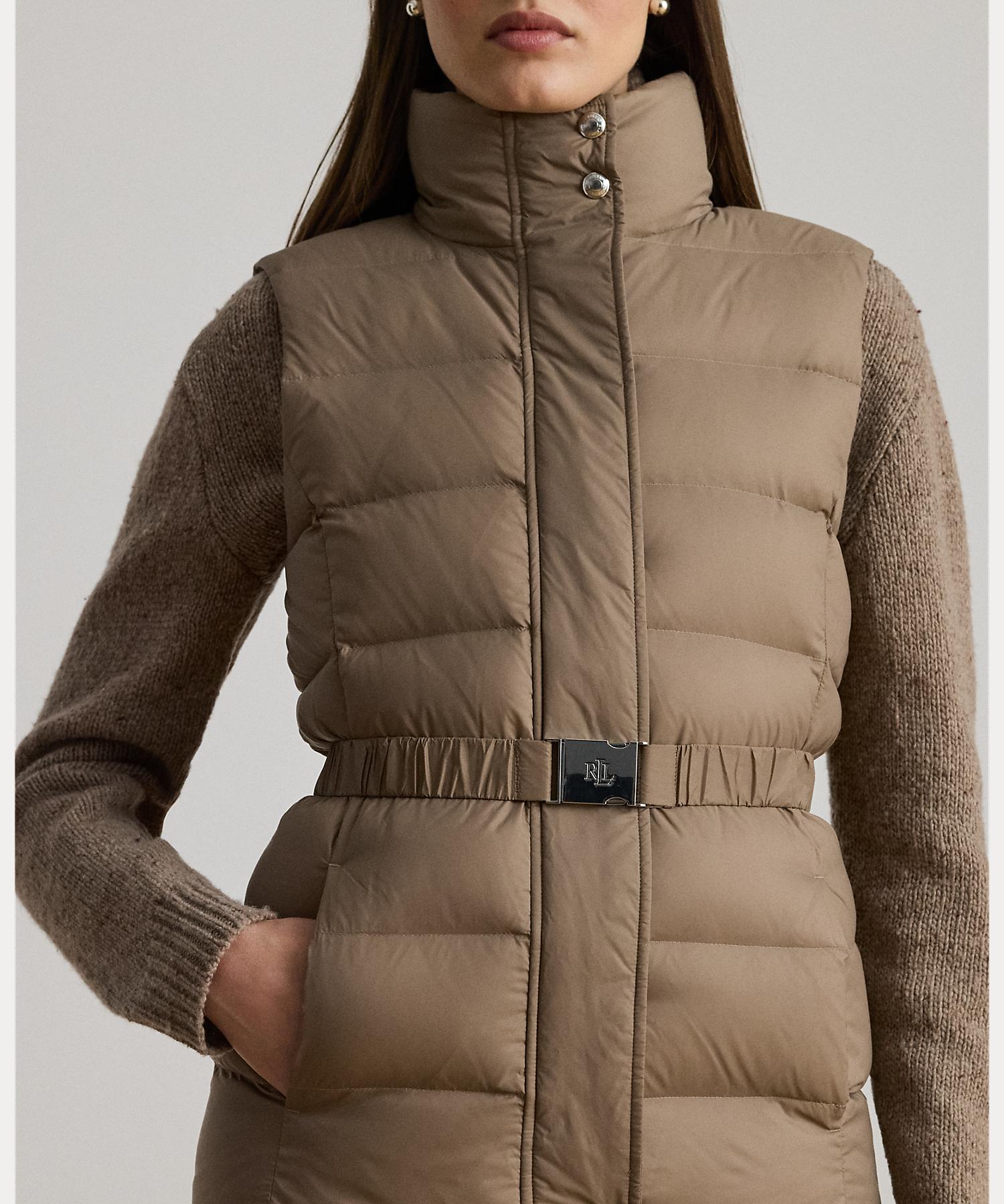 ローレン ラルフ ローレン LAUREN RALPH LAUREN ベルテッド チャンネルキルテッド ダウン ベスト （230ブラウン） 230ブラウン