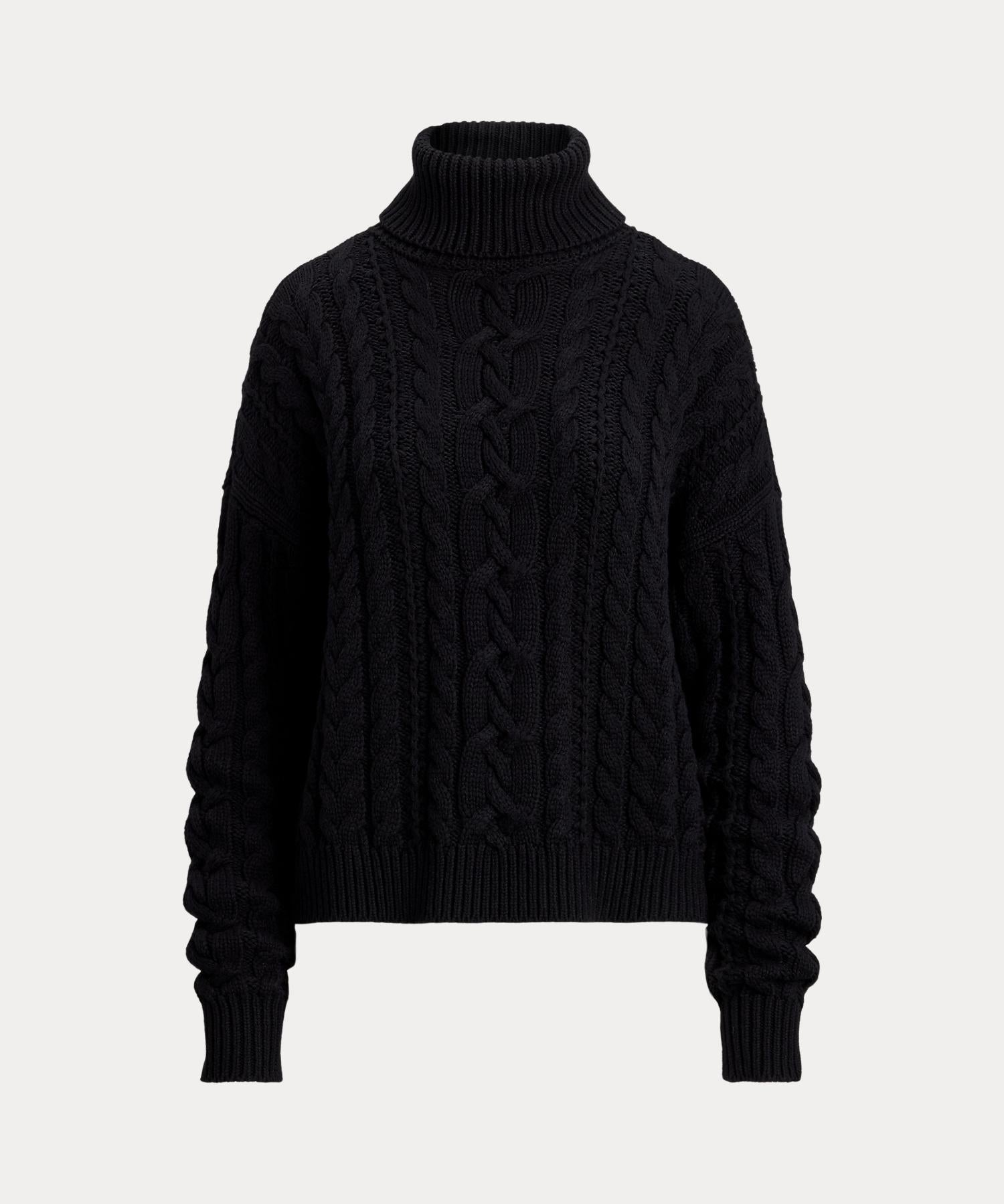 ローレン ラルフ ローレン LAUREN RALPH LAUREN ケーブルニット タートルネック セーター （001ブラック） 001ブラック