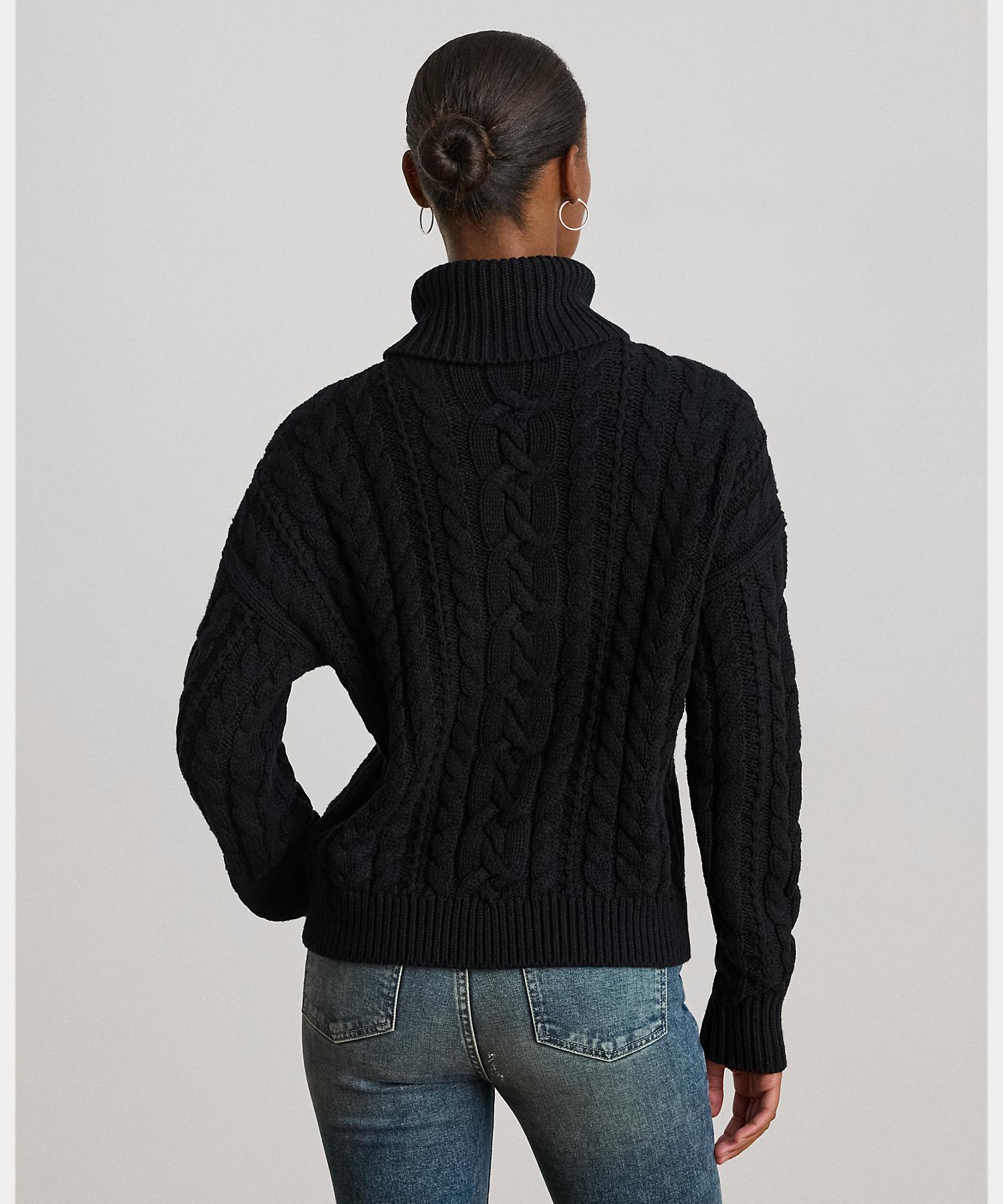 ローレン ラルフ ローレン LAUREN RALPH LAUREN ケーブルニット タートルネック セーター （001ブラック） 001ブラック