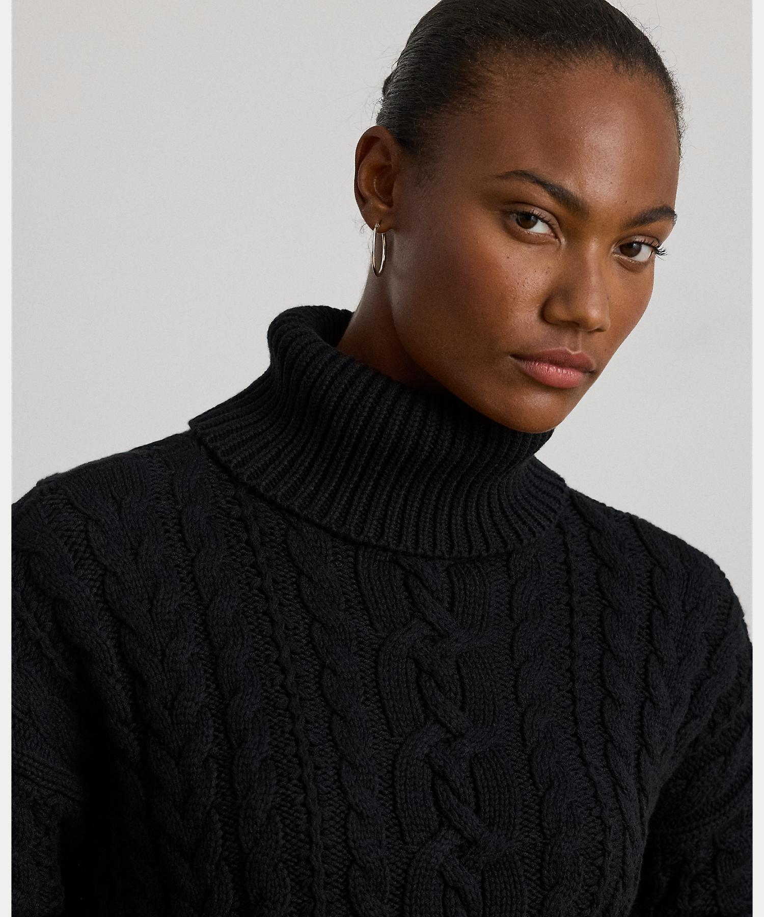 ローレン ラルフ ローレン LAUREN RALPH LAUREN ケーブルニット タートルネック セーター （001ブラック） 001ブラック