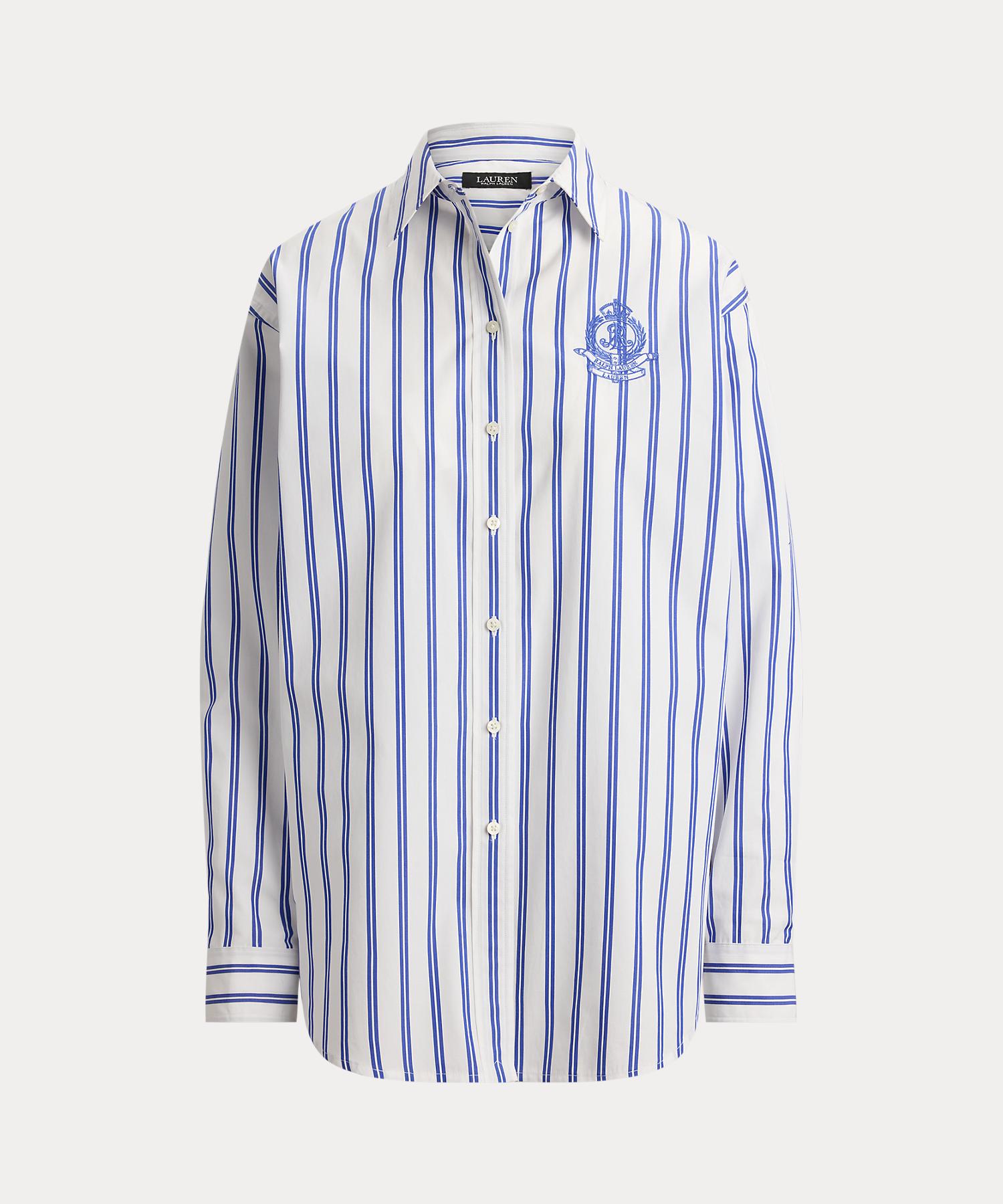 ローレン ラルフ ローレン LAUREN RALPH LAUREN リラックス フィット ストライプド ブロードクロス シャツ （400ブルー） 400ブルー
