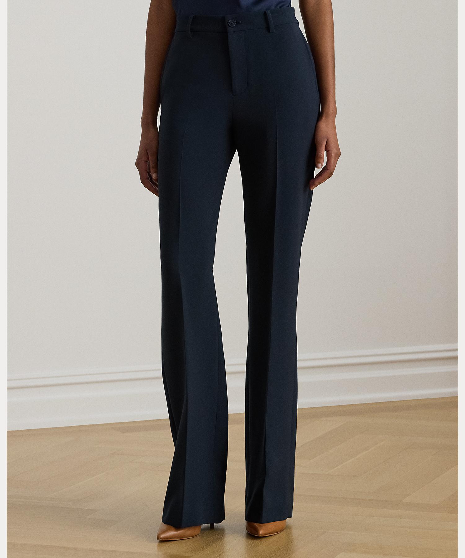 ローレン ラルフ ローレン LAUREN RALPH LAUREN ストレッチ クレープ ストレート パンツ （410ネイビー） 410ネイビー