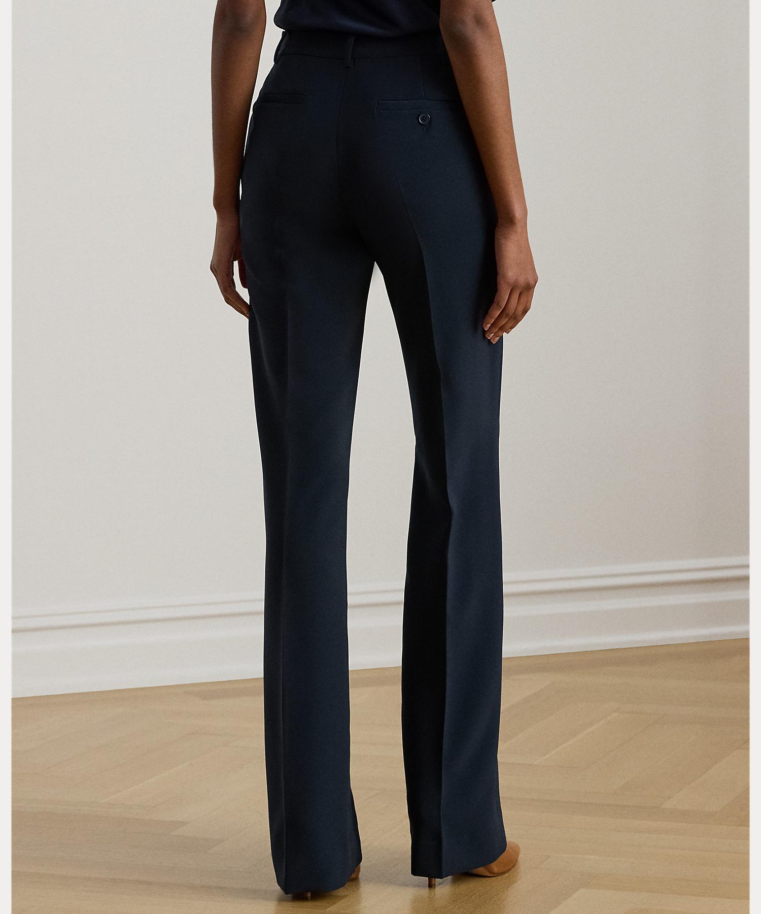ローレン ラルフ ローレン LAUREN RALPH LAUREN ストレッチ クレープ ストレート パンツ （410ネイビー） 410ネイビー