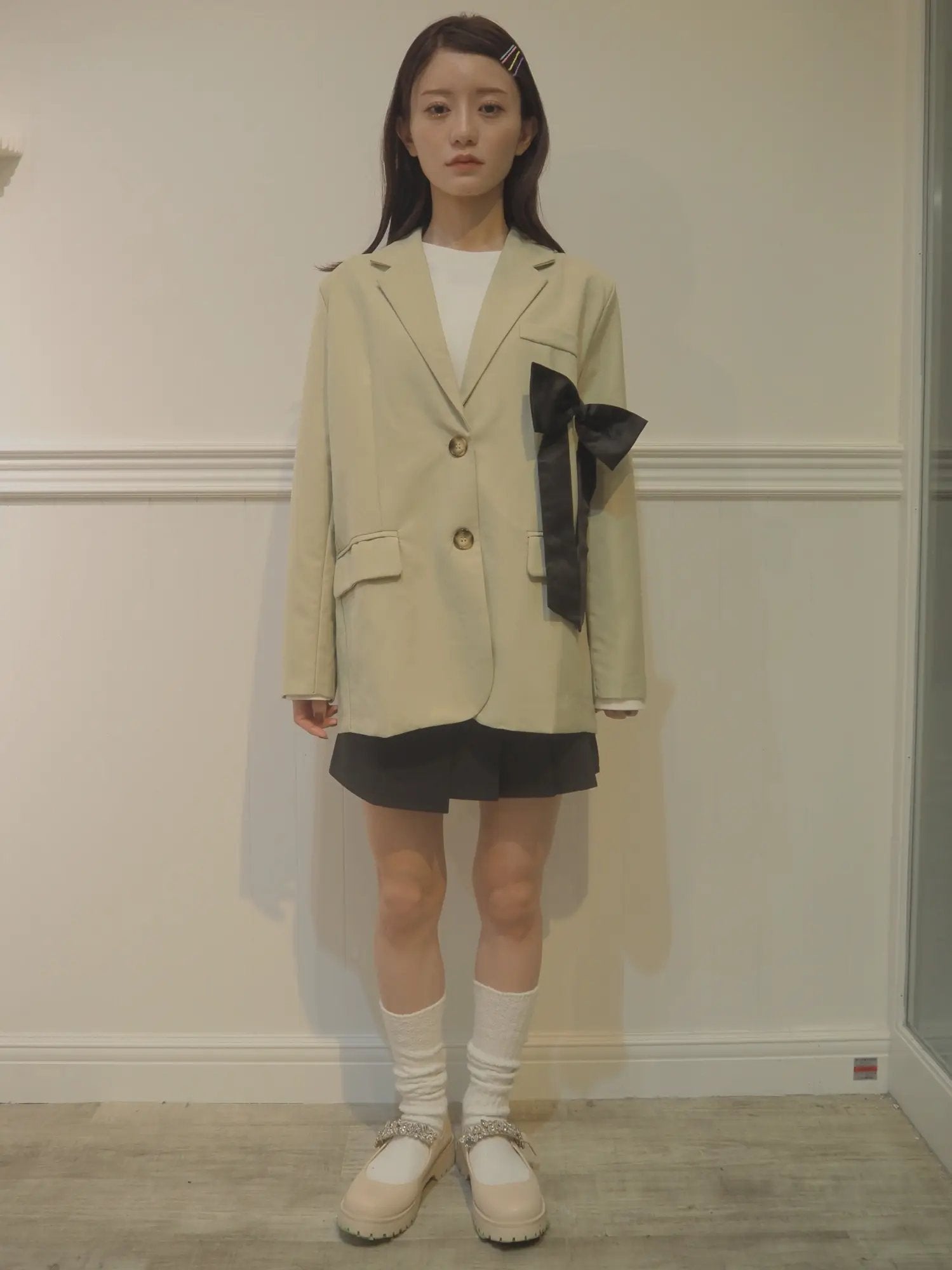 ラポミ プチ LA POMME petit Relaxed Big Ribbon Jacket   リラックスビッグリボンジャケット