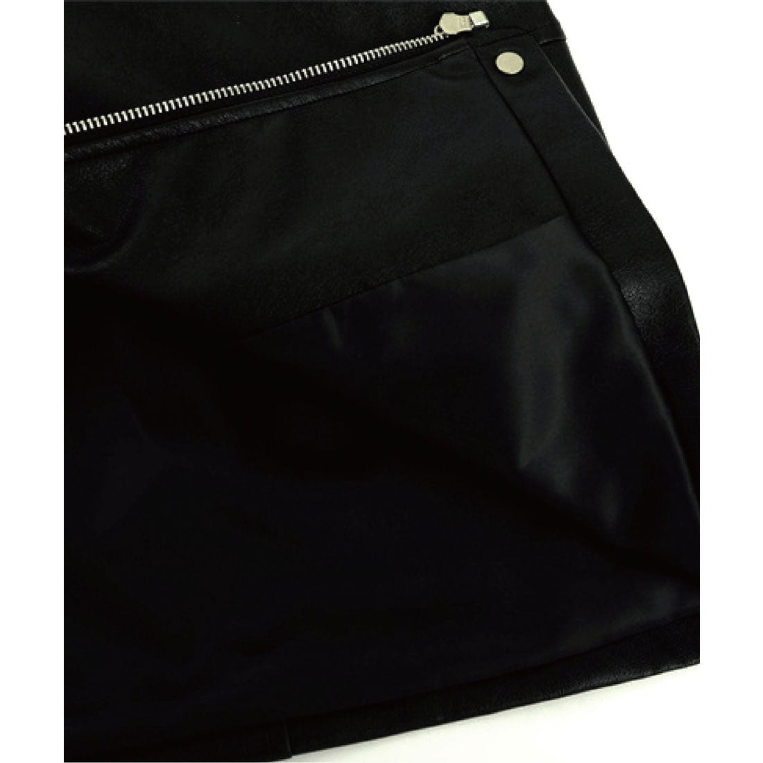 ラポミ プチ LA POMME petit Pocket Cool Leather Jacket エコレザークールバックルジャケット
