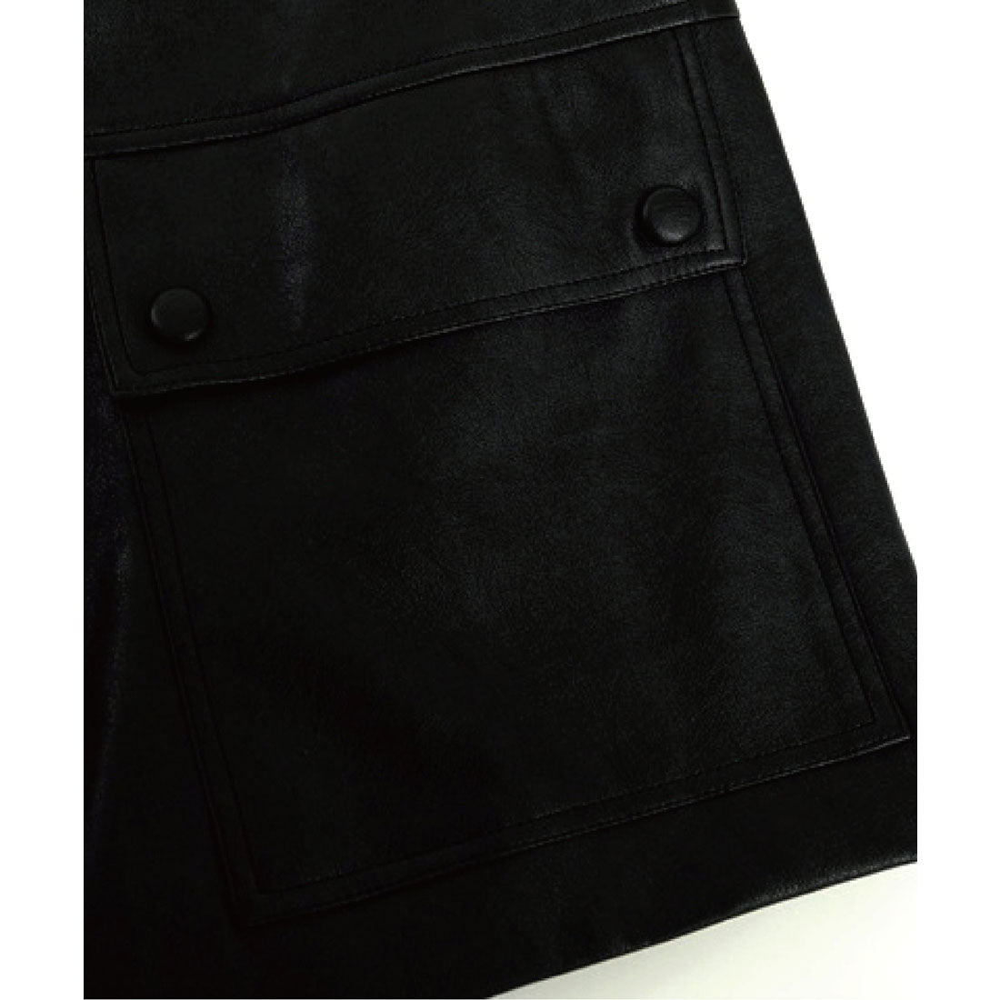 ラポミ プチ LA POMME petit Pocket Cool Leather Jacket エコレザークールバックルジャケット