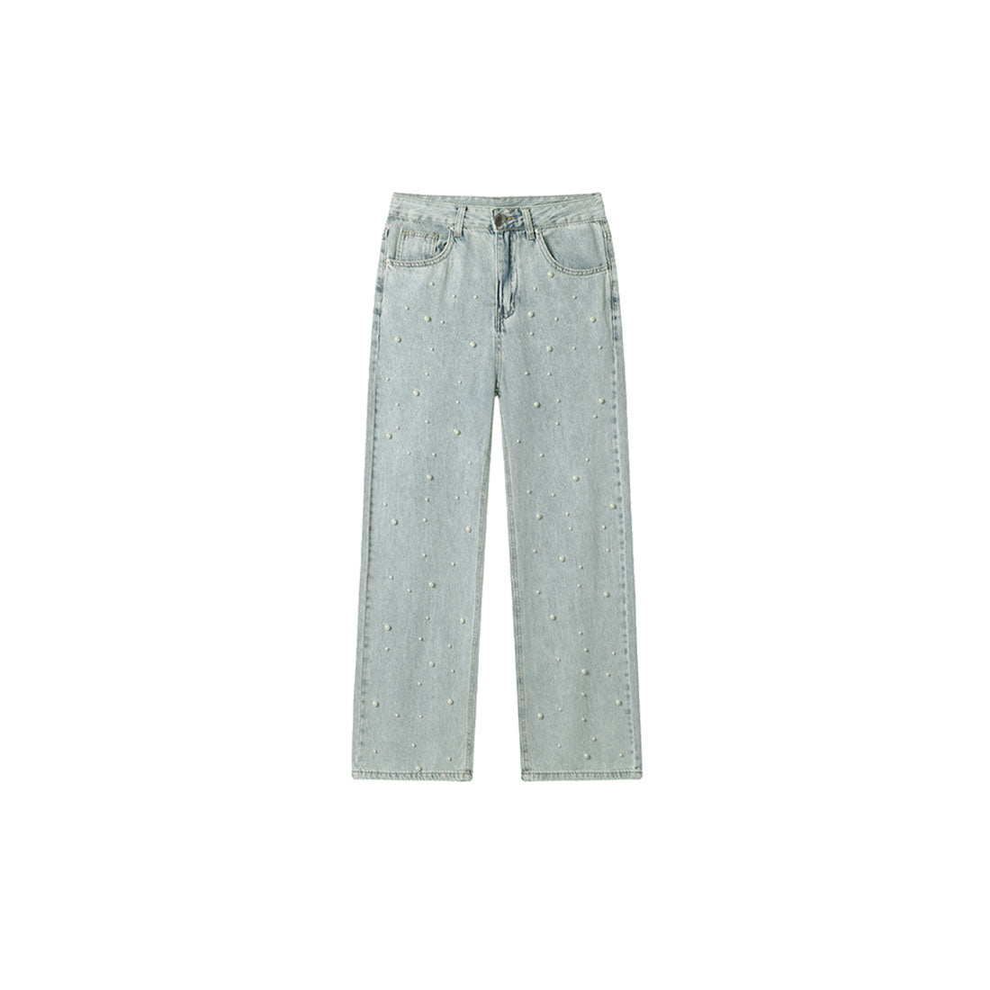 LA POMME petit Pearl Deco Wide Denim Pants