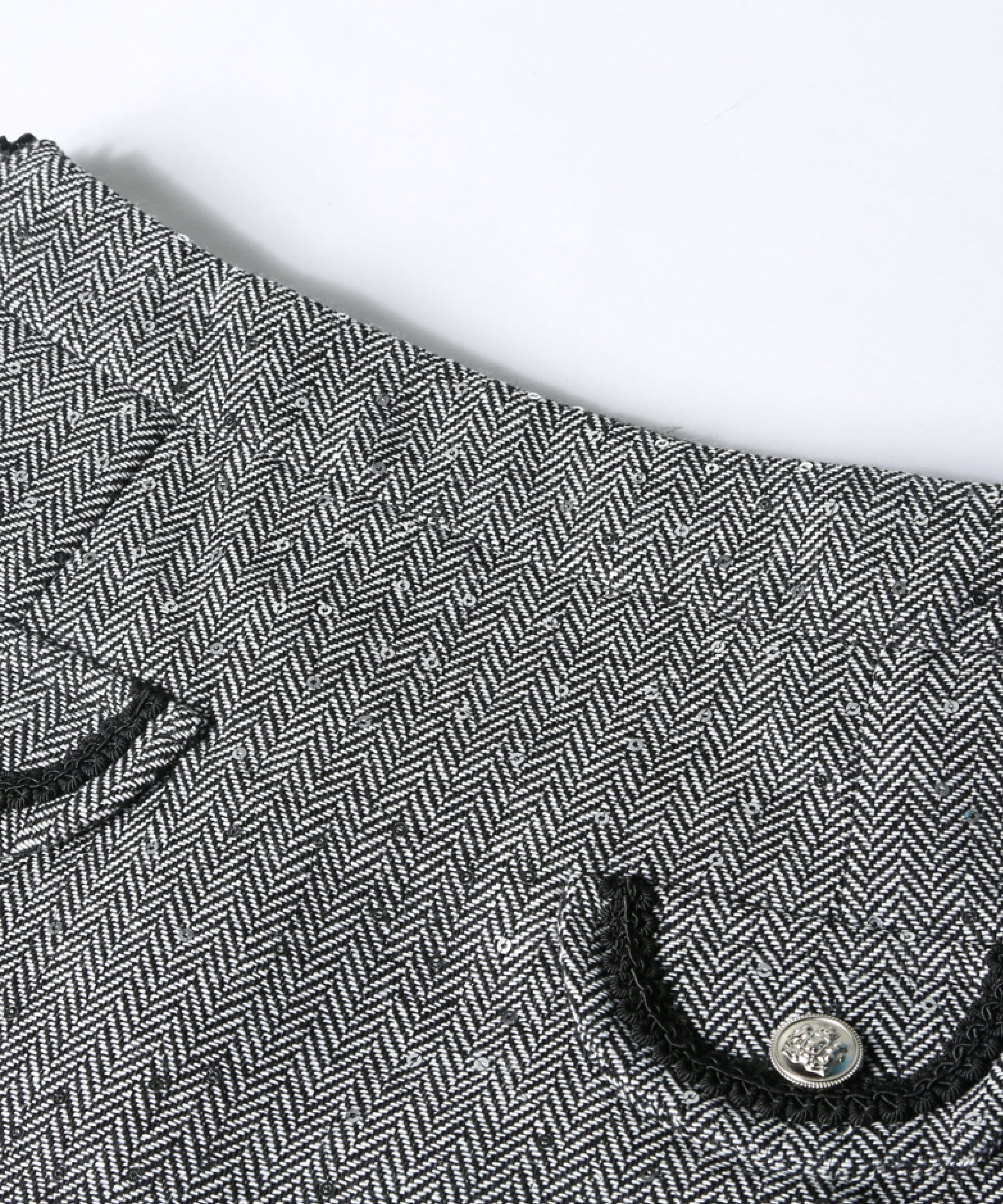 ラポミ プチ LA POMME petit Elegant Sequins Gray Jacket Set-Up