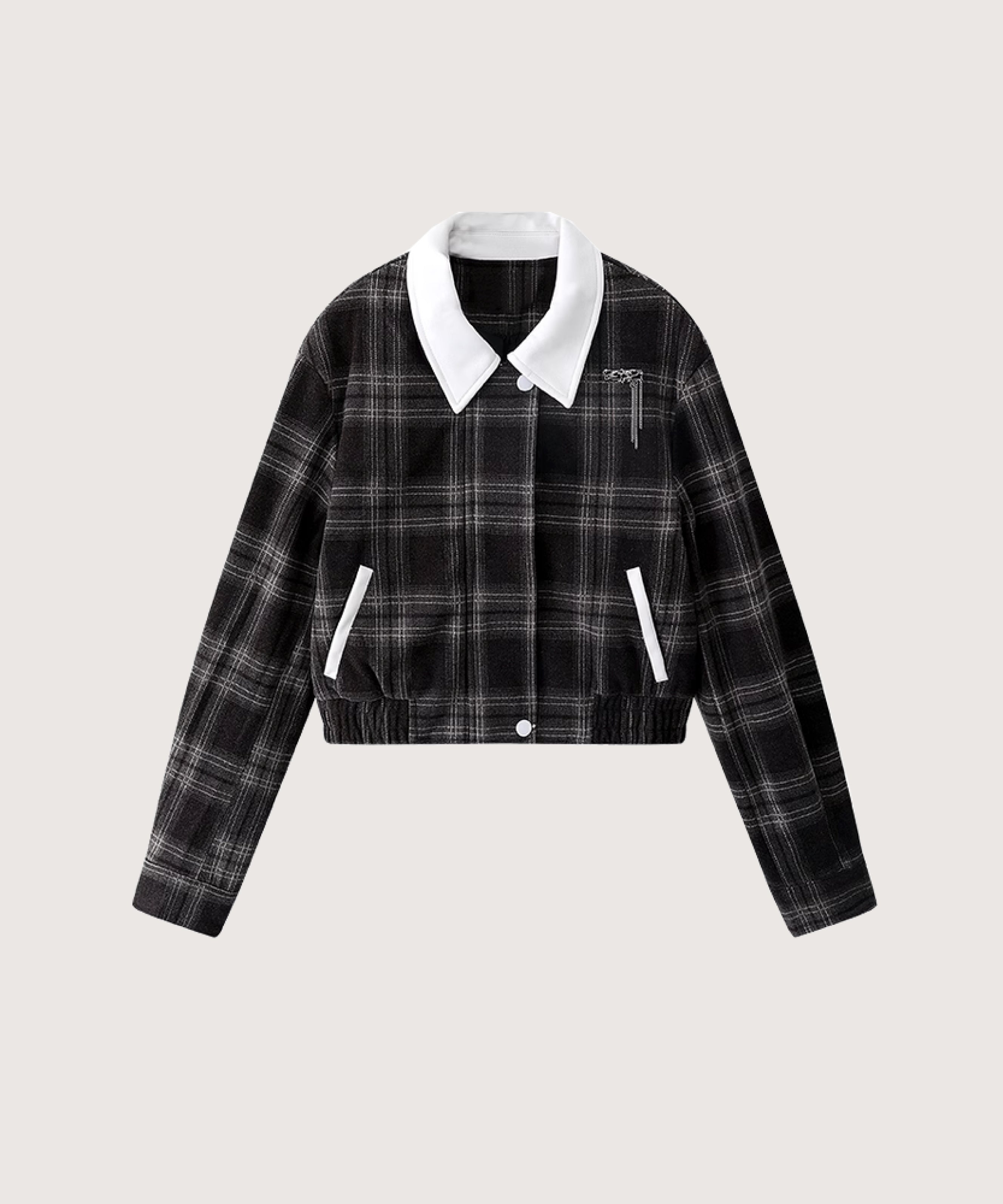 ラポミ プチ LA POMME petit Preppy Retro Plaid Jacket Set Up