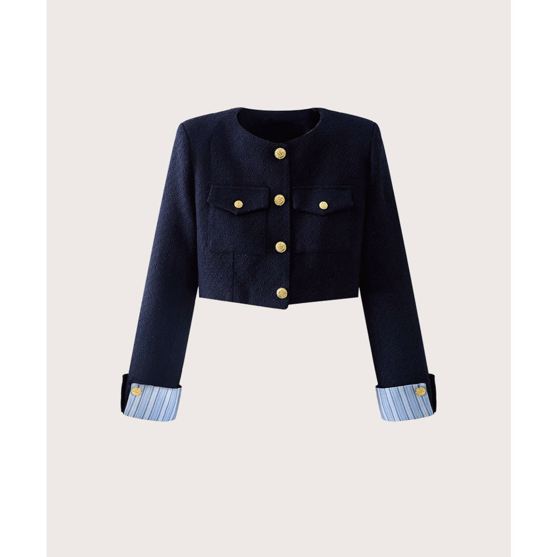 拉波米小款 LA POMME petit 海軍藍腰身連身裙套裝/海軍藍腰身連身裙套裝