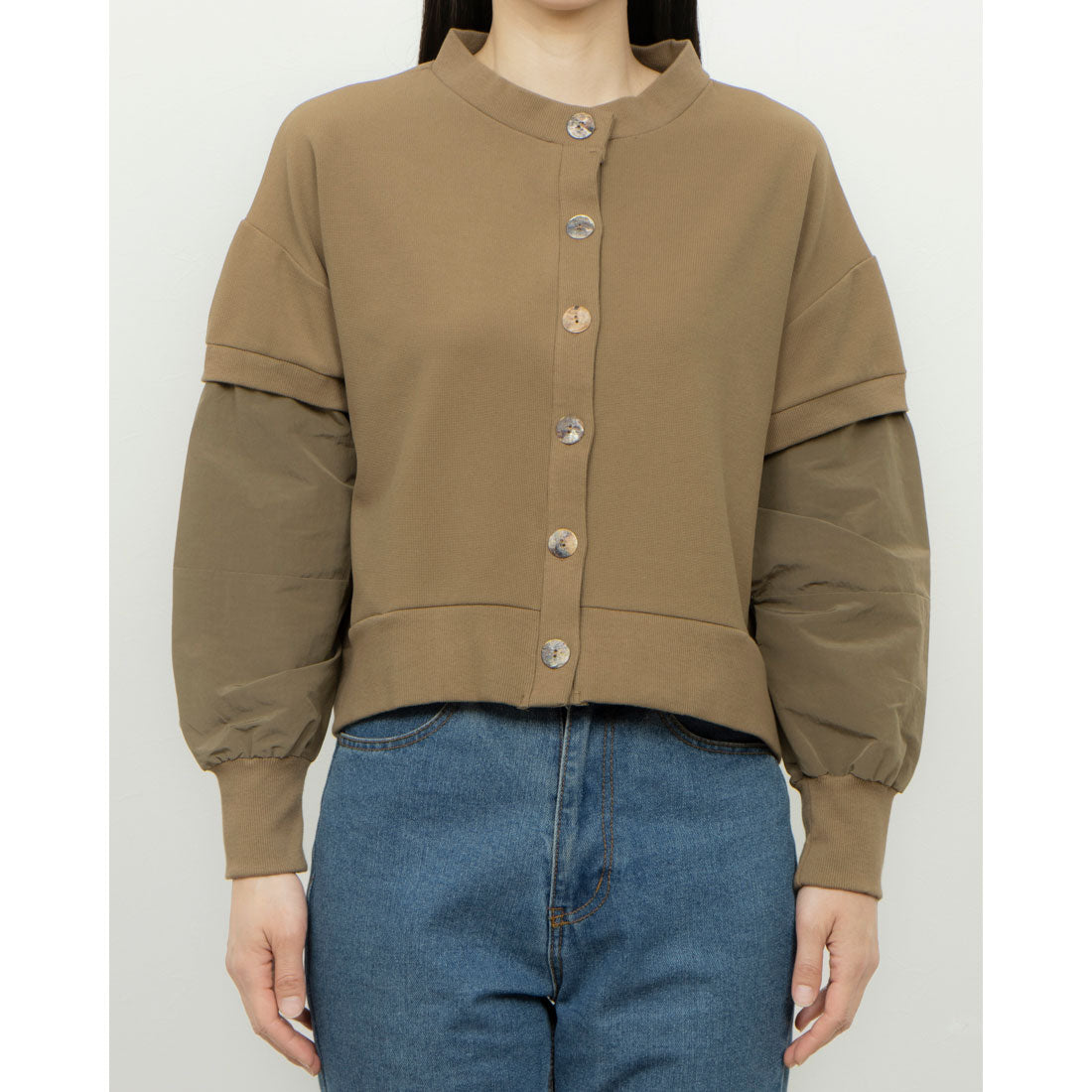 La La que sera Waffle Stretch Docking Cardigan