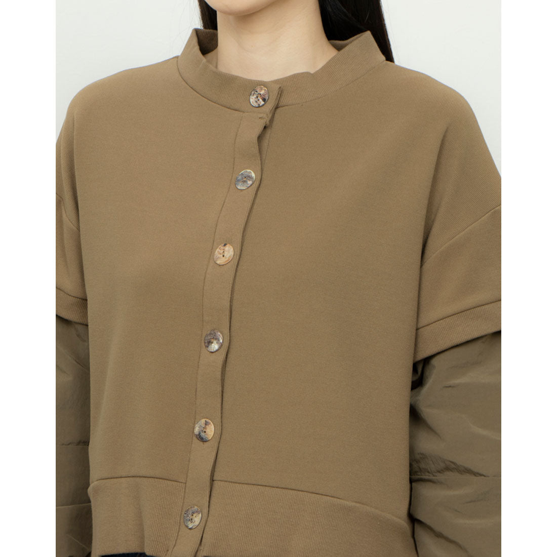 La La que sera Waffle Stretch Docking Cardigan