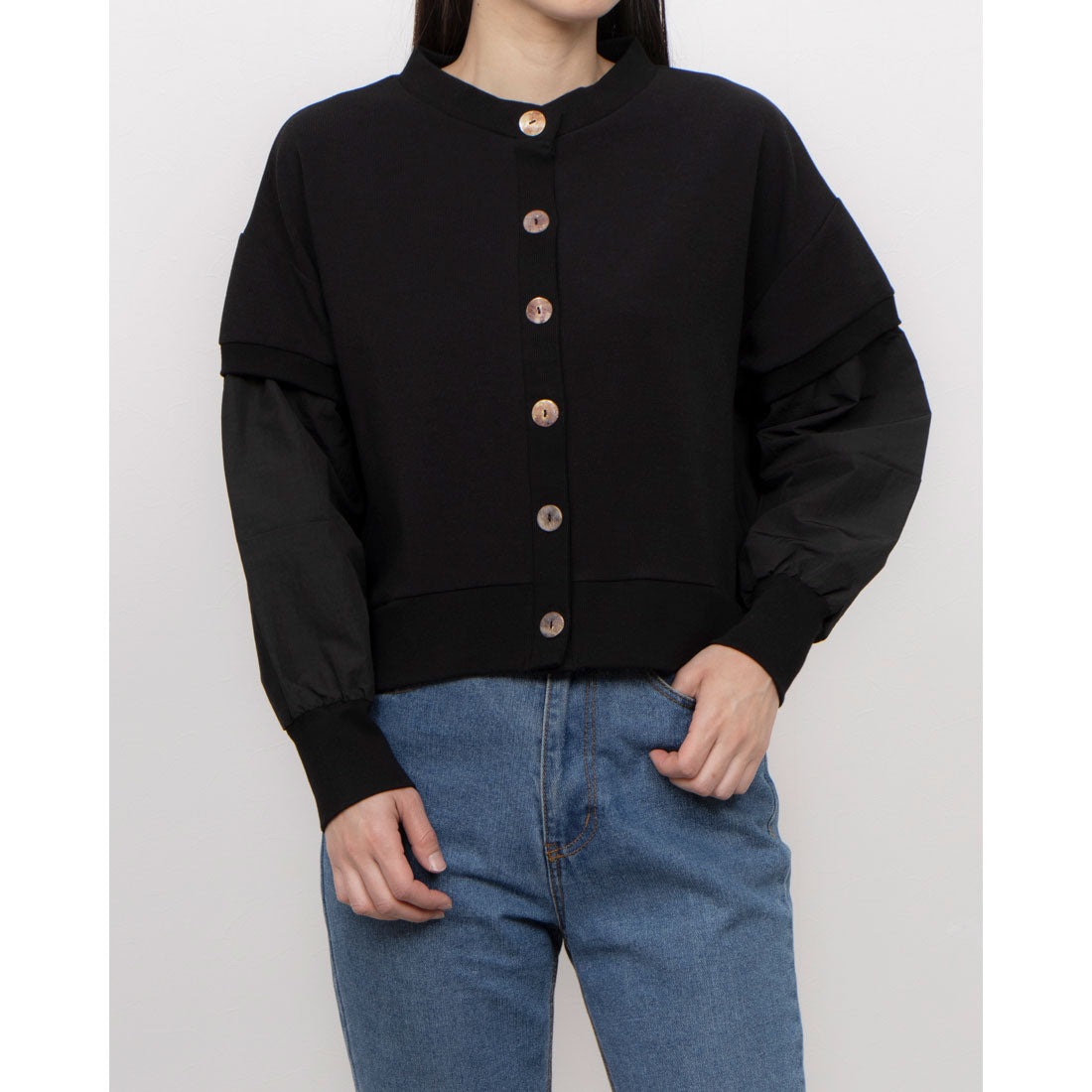 La La que sera Waffle Stretch Docking Cardigan