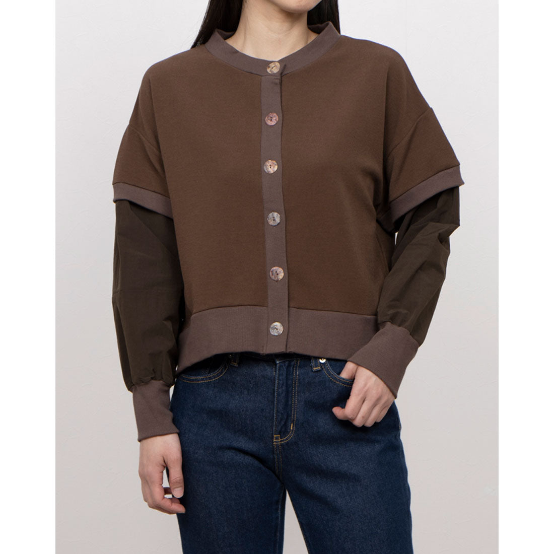 La La que sera Waffle Stretch Docking Cardigan