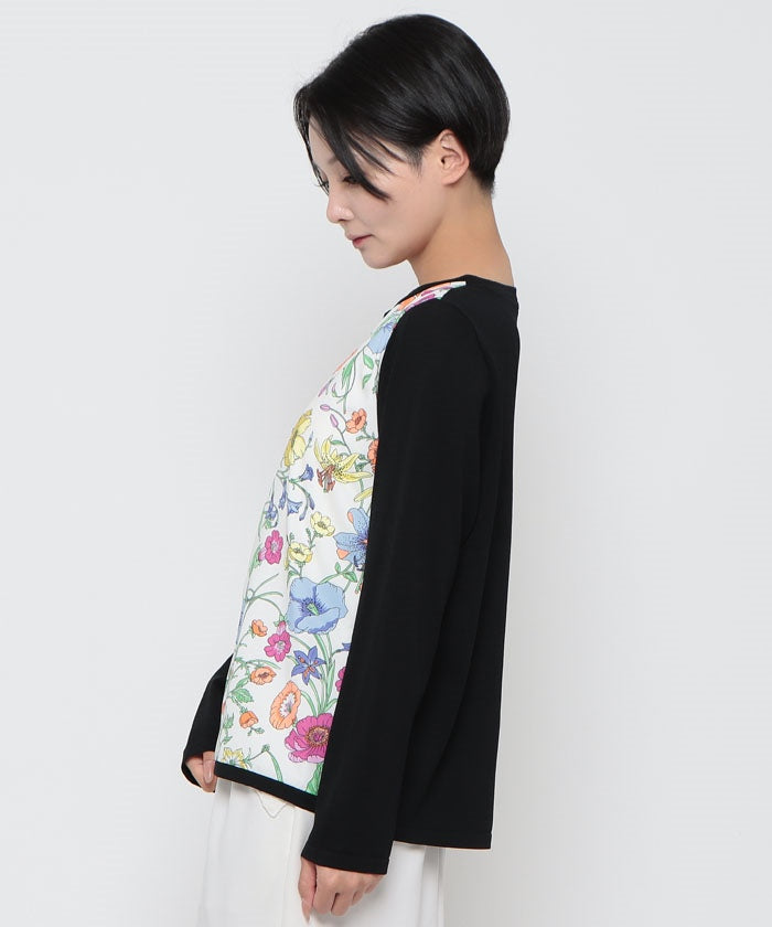 ゲスト ジョコンダ GUEST JOCONDE 【大きいサイズ】花柄パネルプリントニットカーディガン