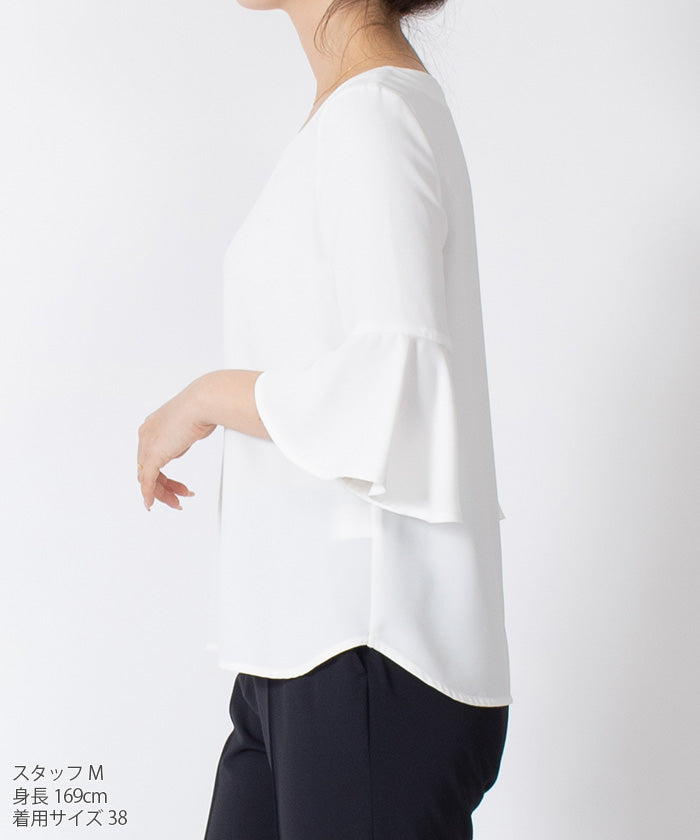 JOCONDE ROYAL 【Washable】 Flare Sleeve Blouse