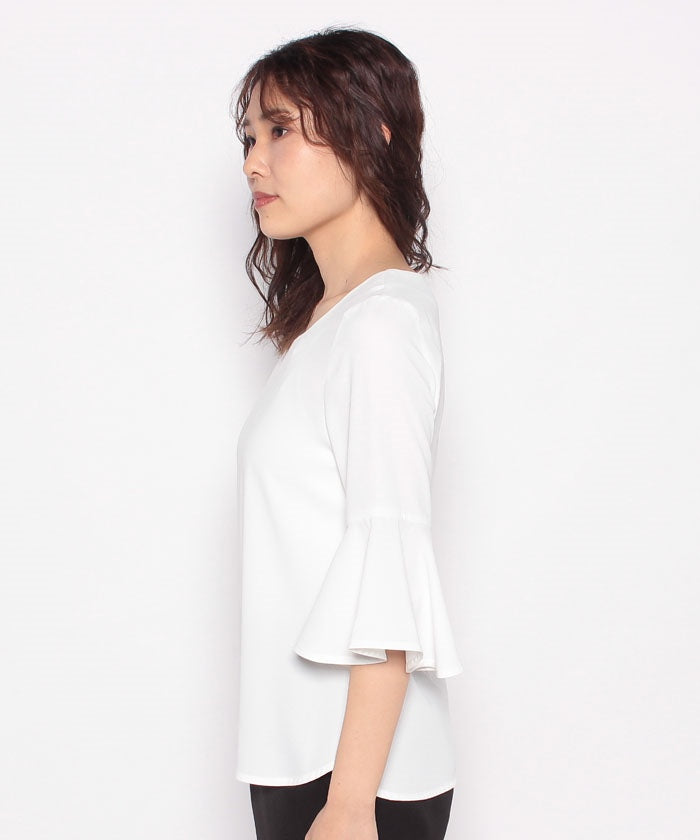 JOCONDE ROYAL 【Washable】 Flare Sleeve Blouse