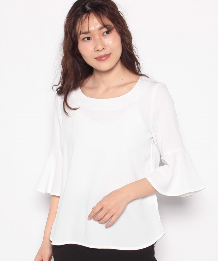JOCONDE ROYAL 【Washable】 Flare Sleeve Blouse