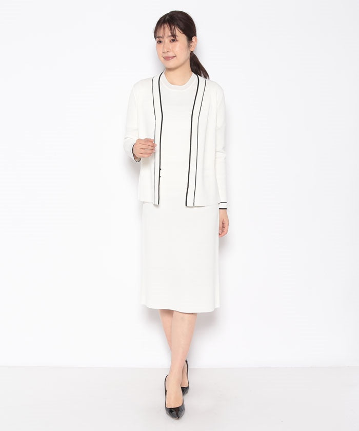 JOCONDE ROYAL 【Set Up Compatible】 Color Line Knit Dress