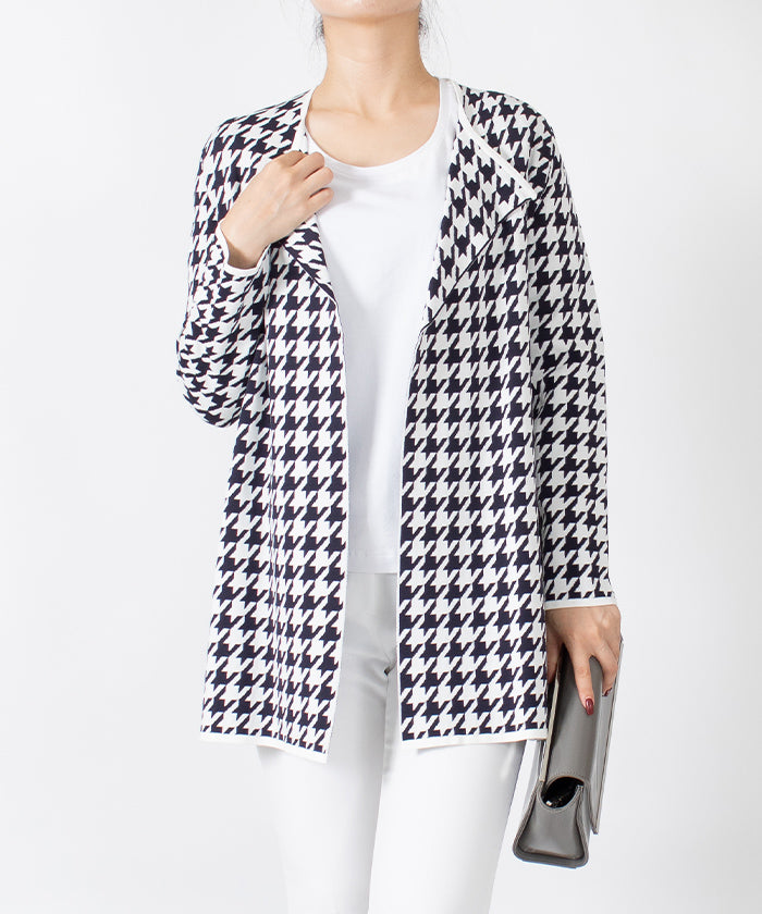 JOCONDE ROYAL Houndstooth Knit Jacket
