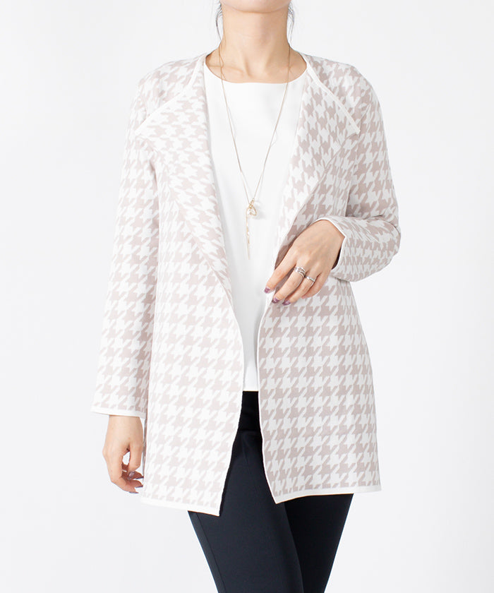 JOCONDE ROYAL Houndstooth Knit Jacket