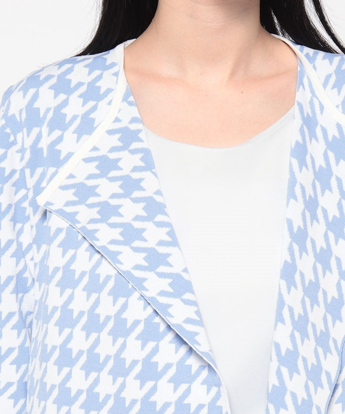 JOCONDE ROYAL Houndstooth Knit Jacket