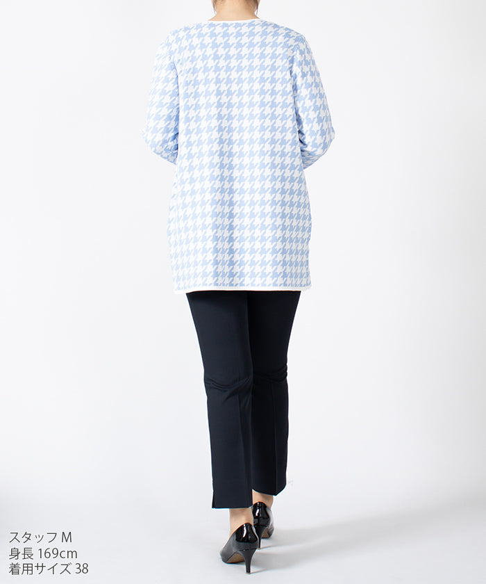 JOCONDE ROYAL Houndstooth Knit Jacket