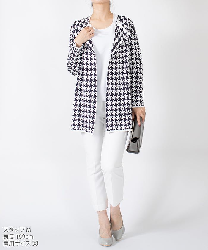 JOCONDE ROYAL Houndstooth Knit Jacket