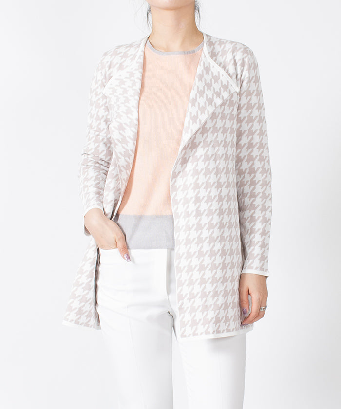 JOCONDE ROYAL Houndstooth Knit Jacket