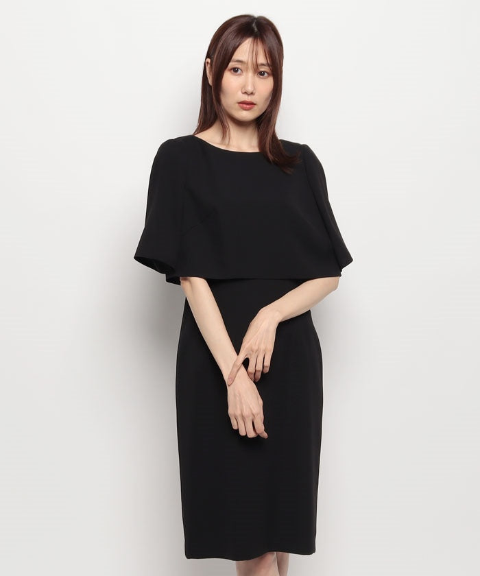 ラピーヌ ブランシュ LAPINE BLANCHE 2WAYストレッチ ボレロ風ワンピース