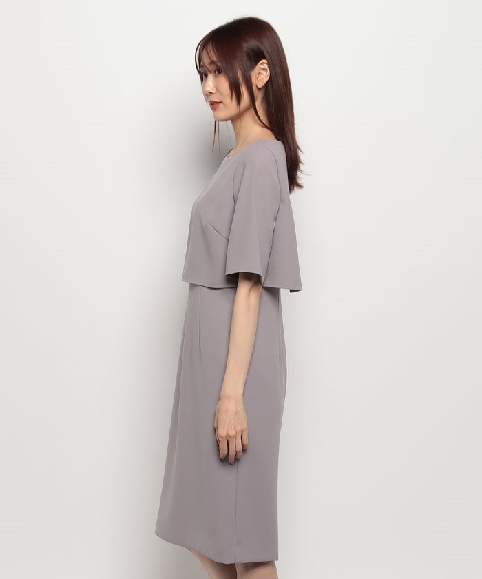 ラピーヌ ブランシュ LAPINE BLANCHE 2WAYストレッチ ボレロ風ワンピース