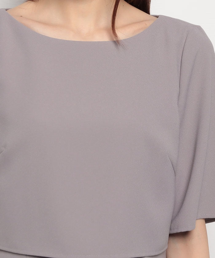 ラピーヌ ブランシュ LAPINE BLANCHE 2WAYストレッチ ボレロ風ワンピース