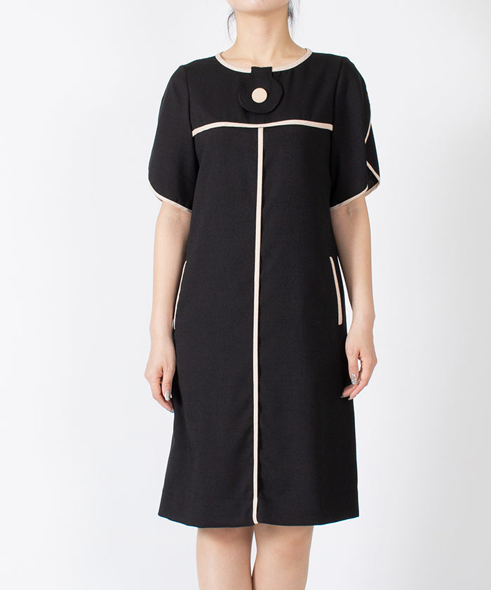 LAPINE BLANCHE Bicolor Trimming Dress