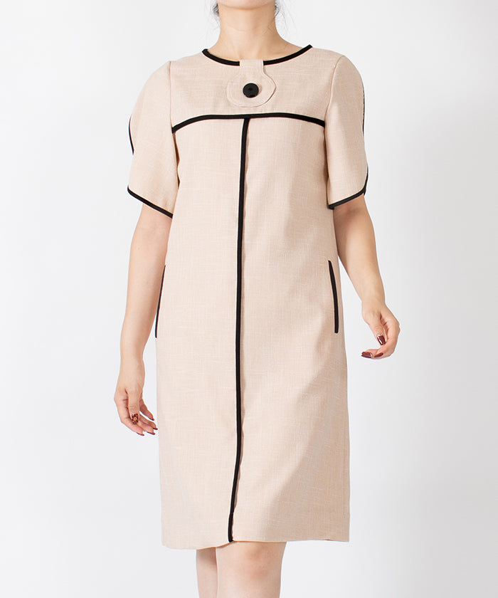 LAPINE BLANCHE Bicolor Trimming Dress