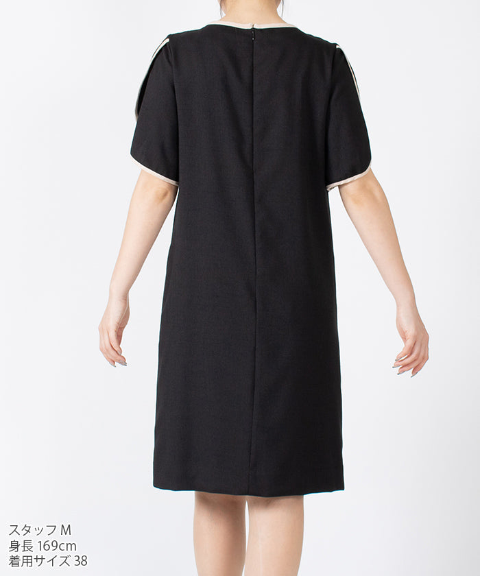 LAPINE BLANCHE Bicolor Trimming Dress