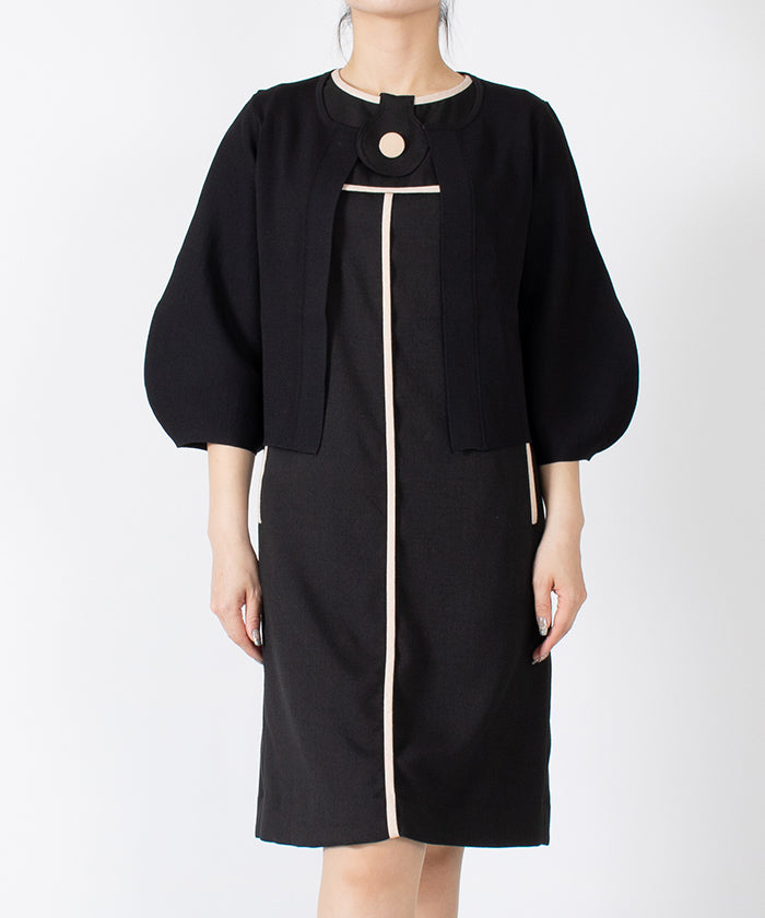 LAPINE BLANCHE Bicolor Trimming Dress