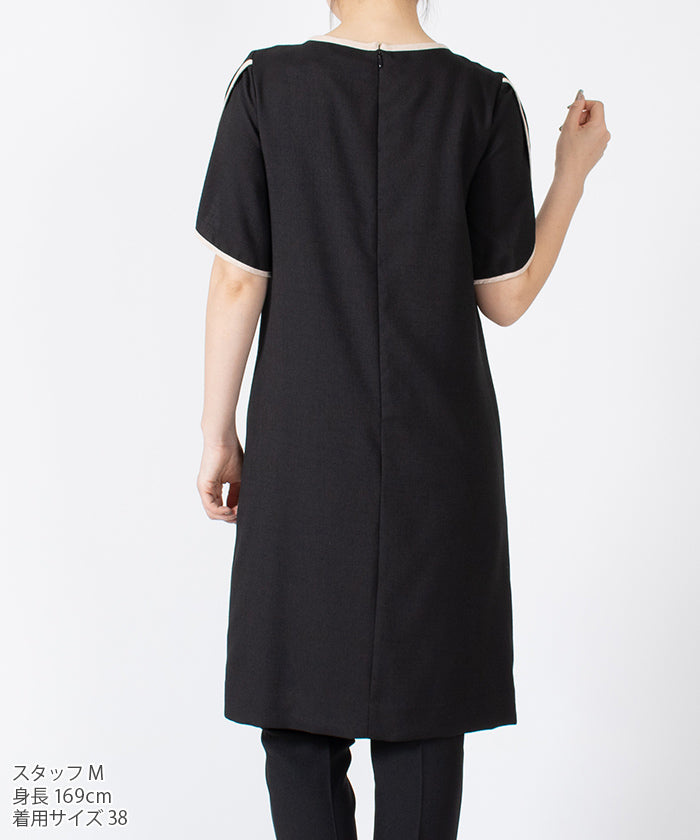 LAPINE BLANCHE Bicolor Trimming Dress