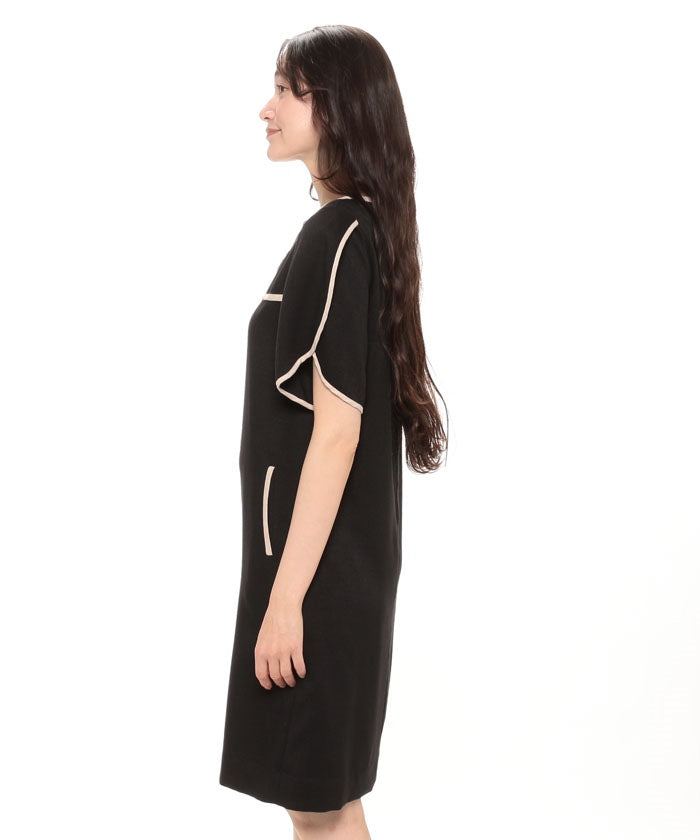 LAPINE BLANCHE Bicolor Trimming Dress