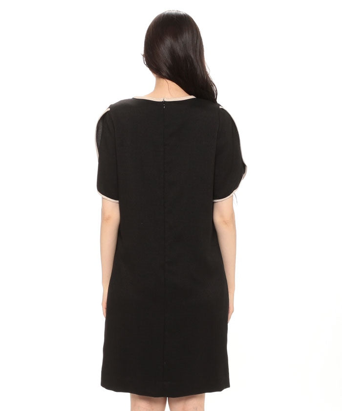 LAPINE BLANCHE Bicolor Trimming Dress
