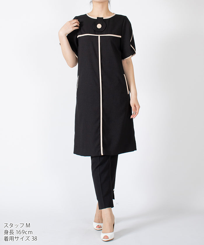 LAPINE BLANCHE Bicolor Trimming Dress