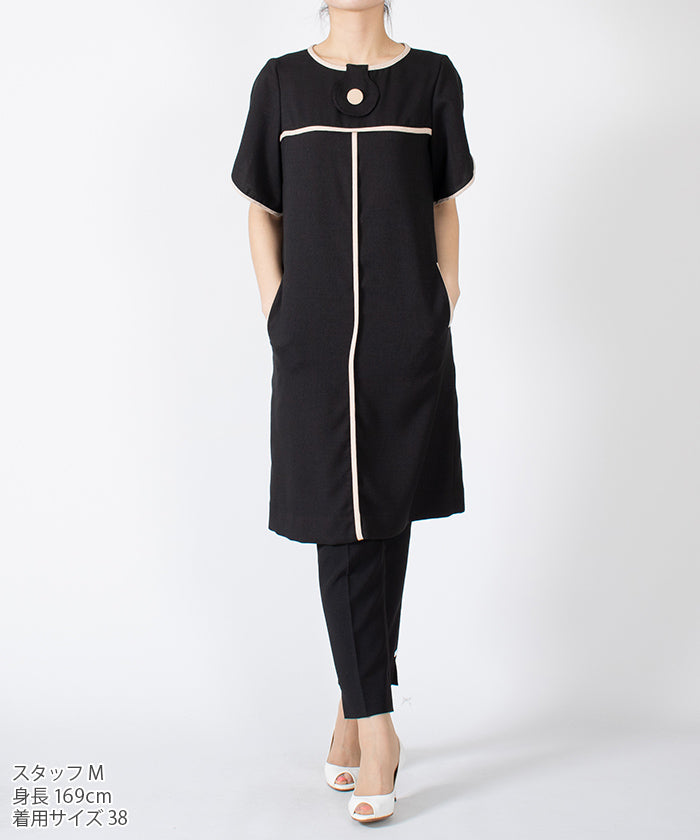 LAPINE BLANCHE Bicolor Trimming Dress