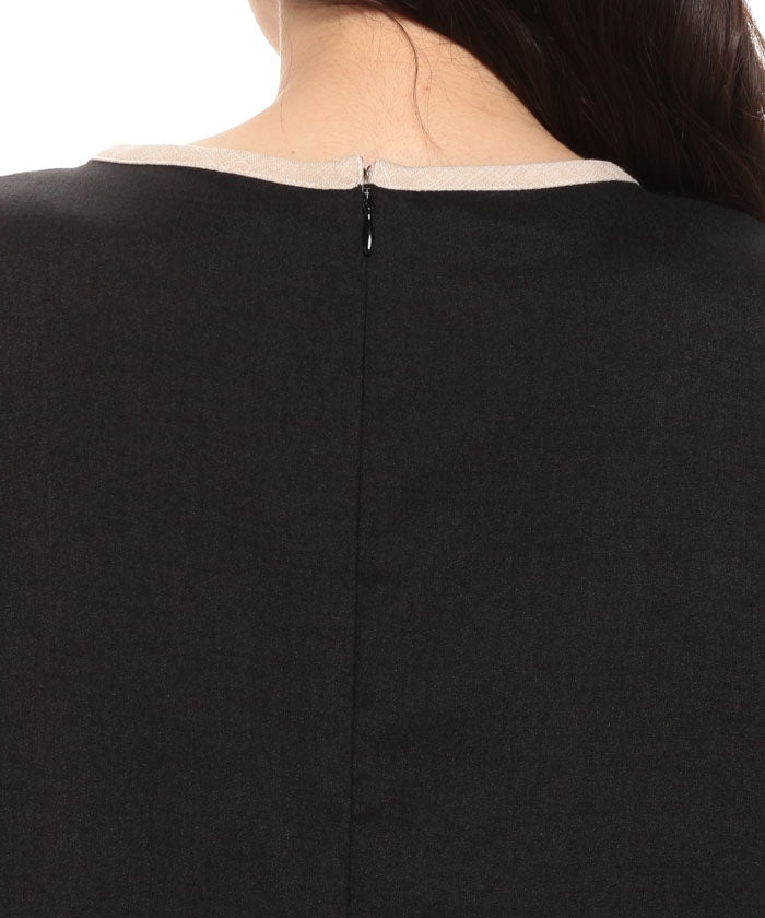 LAPINE BLANCHE Bicolor Trimming Dress