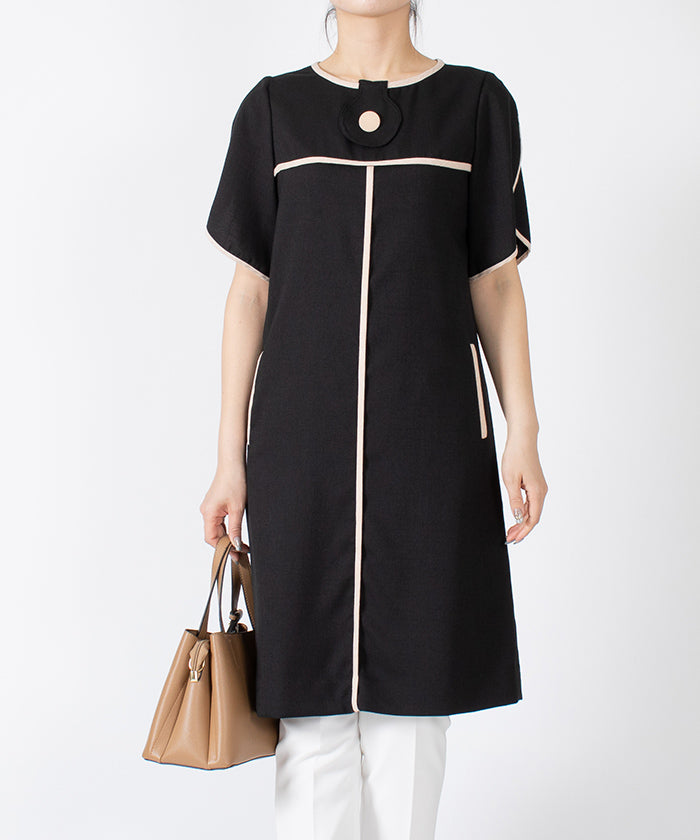 LAPINE BLANCHE Bicolor Trimming Dress