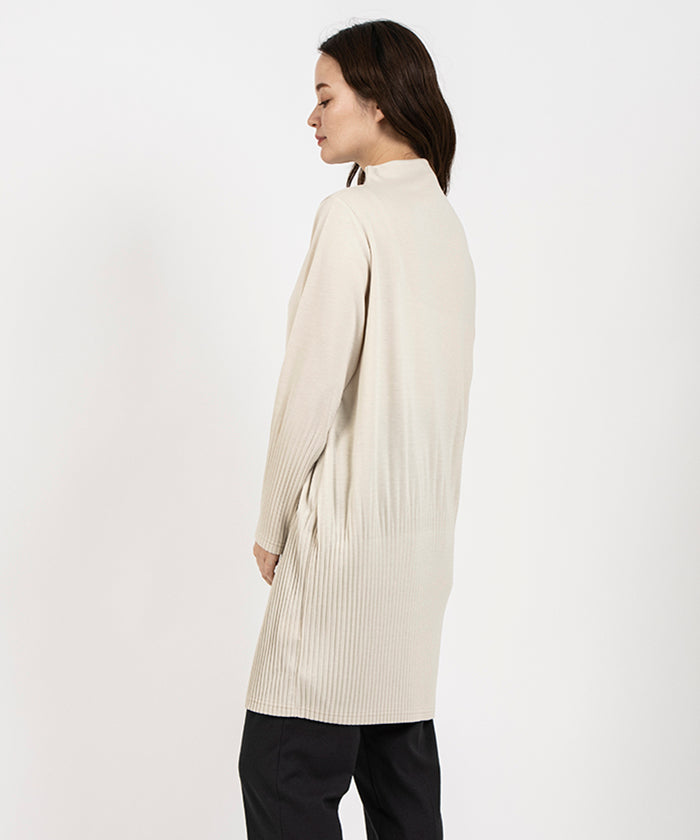 LAPINE BLANCHE Jersey Pleats Bottle Neck Pullover