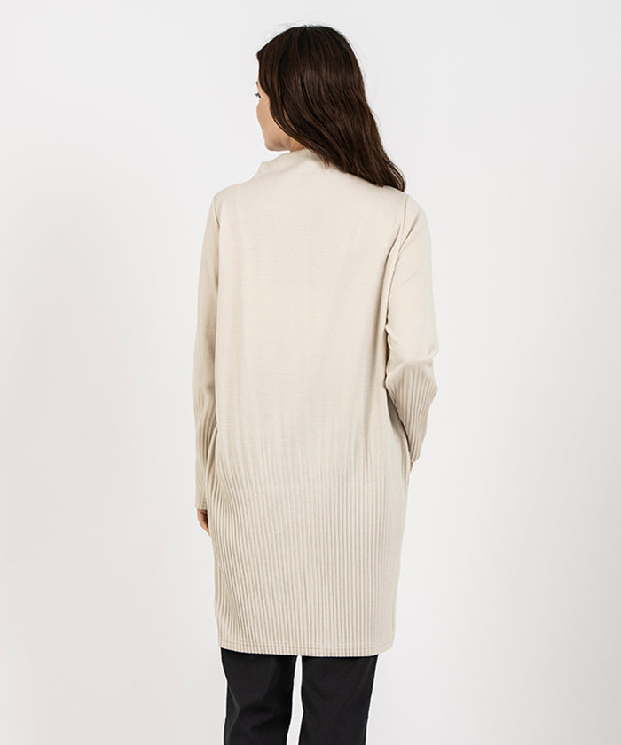 LAPINE BLANCHE Jersey Pleats Bottle Neck Pullover