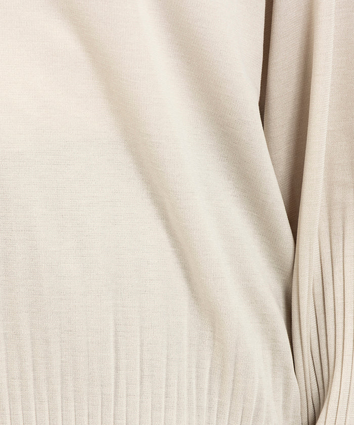 LAPINE BLANCHE Jersey Pleats Bottle Neck Pullover