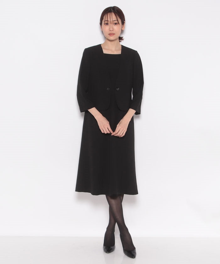 拉比努 正式 LAPINE FORMAL 【全季節・正式・禮服・喪服】強撚卡爾紋 套裝