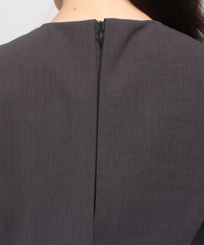 Madam Joconde Cashmere-style Tuck Flare Dress