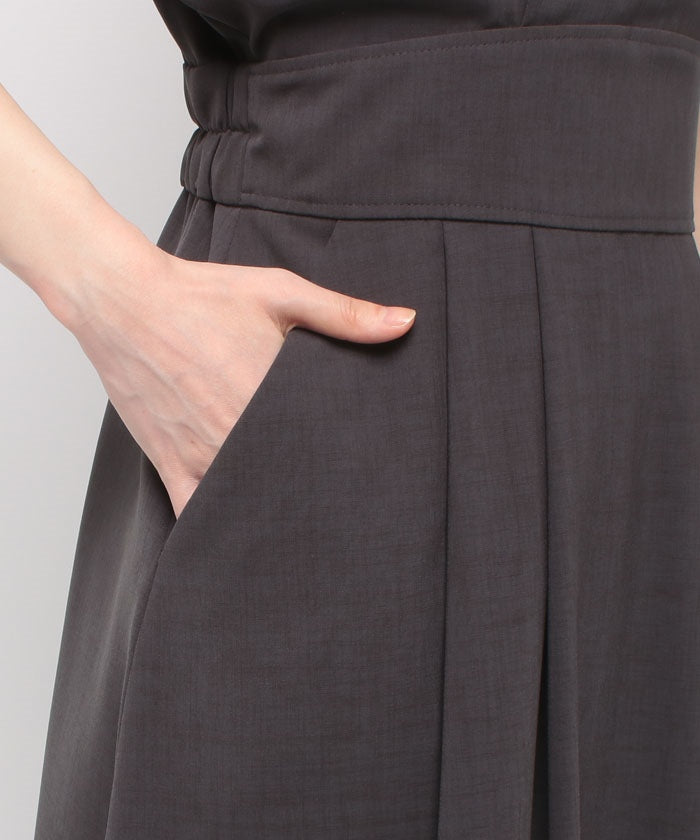 Madam Joconde Cashmere-style Tuck Flare Dress