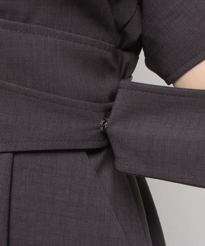 Madam Joconde Cashmere-style Tuck Flare Dress